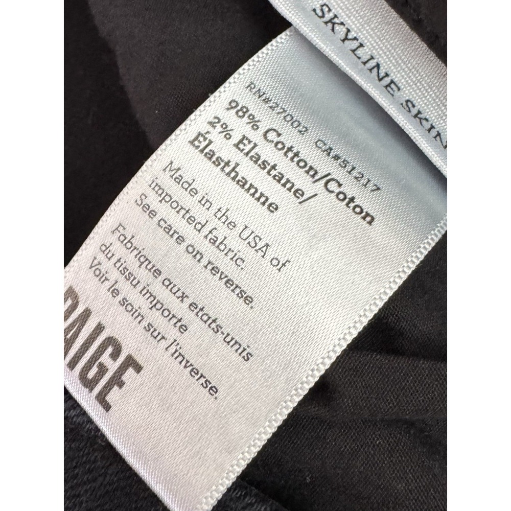 PAIGE Skyline Skinny Jeans Women's 27 Black Mid Rise Stretch Made in USA - Picture 14 of 15